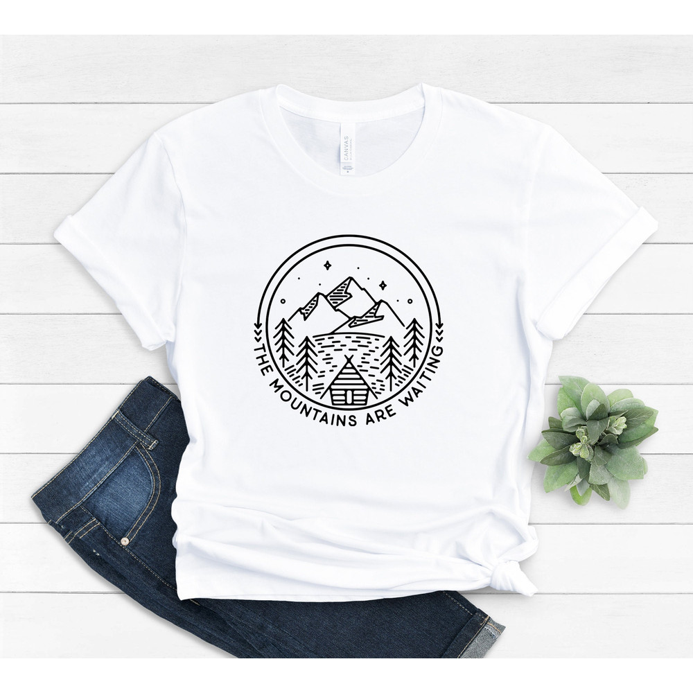 Mountains Tee T-Shirt - Camp Shirt - Hiking Shirt - Mountain Shirt Mountains Shirt - Camping Shirt - Nature Shirt - Mountains Calling - 2.jpg