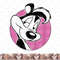 Kids Looney Tunes Pepe Le Pew Pink Circle Portrait png, sublimation, digital download .jpg