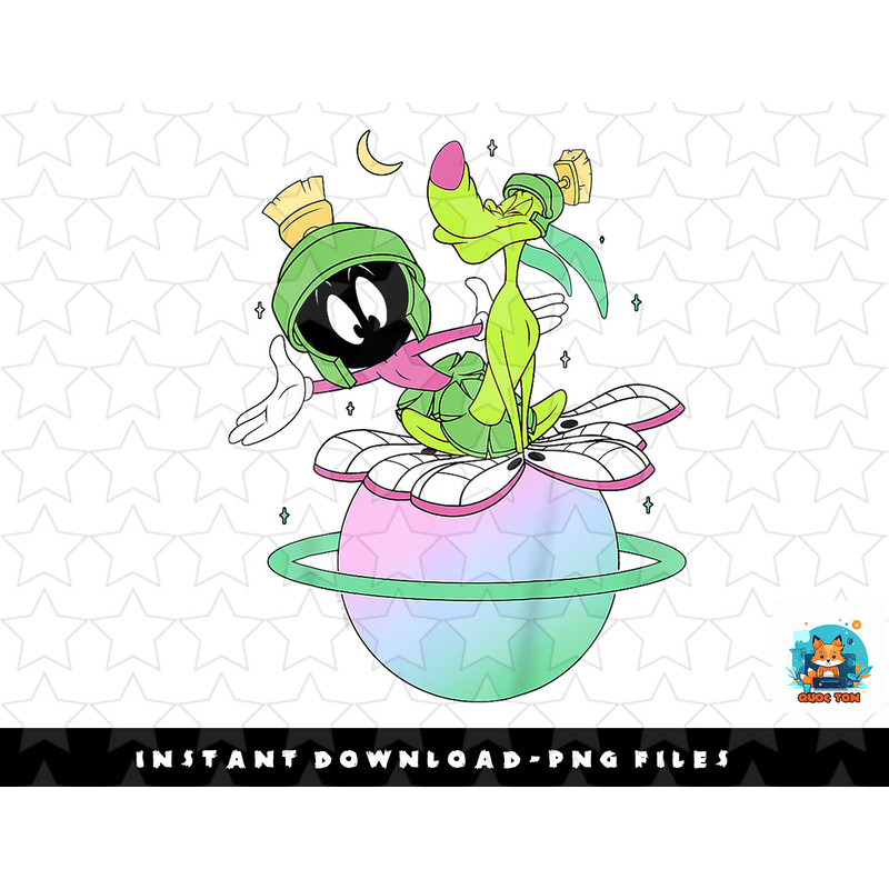 Kids Looney Tunes Youth Marvin the Martian K-9 Neon Portrait png, sublimation, digital download.jpg