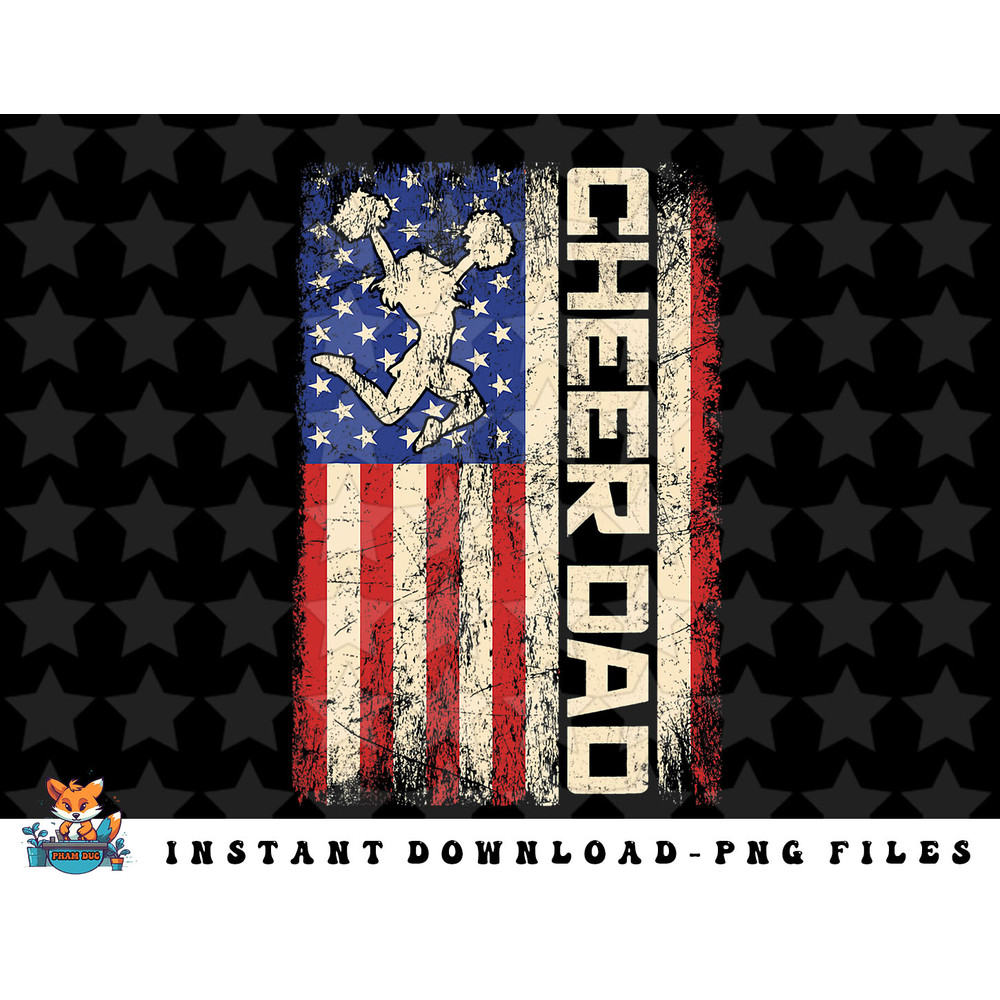 Cheerleader Dad Funny Cheer Dad American US Flag Father Team png, sublimation, digital download.jpg