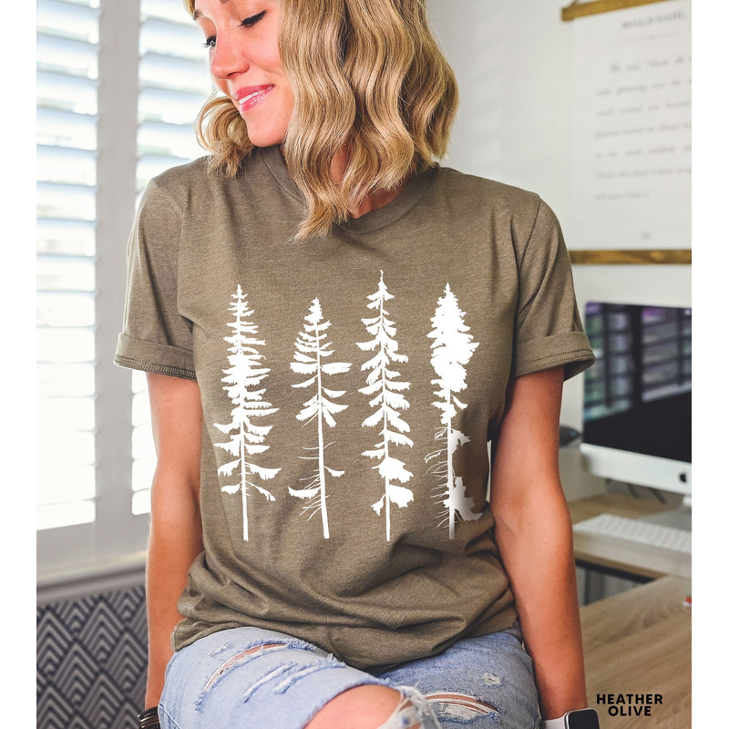 Pine Tree Shirt, Pine Tree T Shirt, Camping Shirt, Hiking Shirt, Adventure Shirts, Nature Lover Gift, Outdoors Shirt - 4.jpg