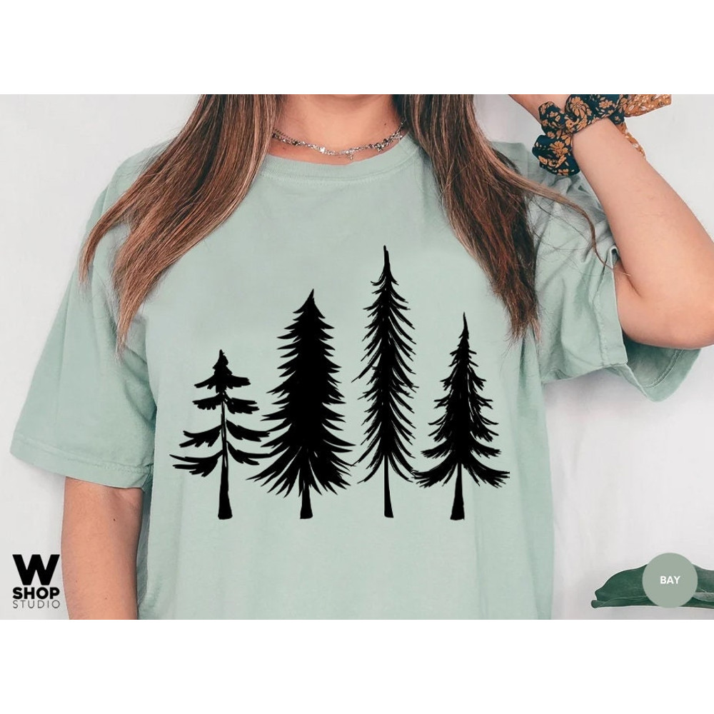 Pine Tree Shirt, Pine Tree T Shirt, Camping Shirt, Hiking Shirt, Oversized Adventure, Nature Lover Gift, Outdoors, Comfort Colors - 5.jpg