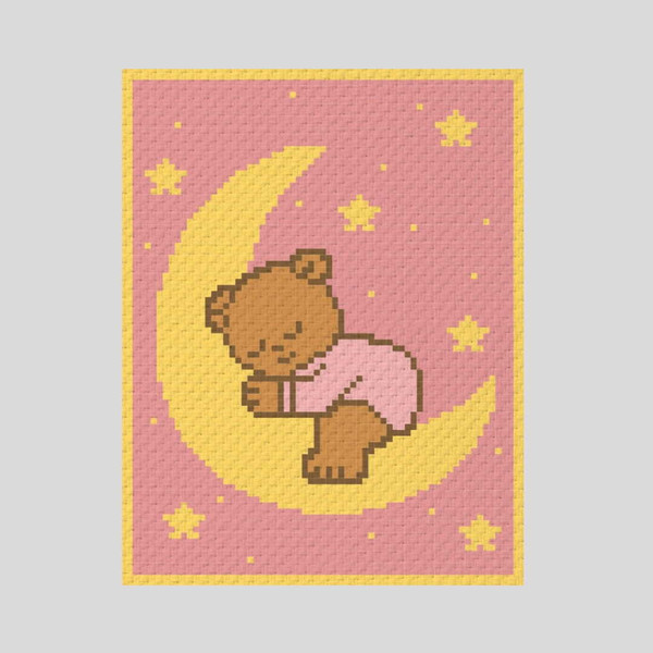 crochet-C2C-sleeping-bear-baby-blanket-5