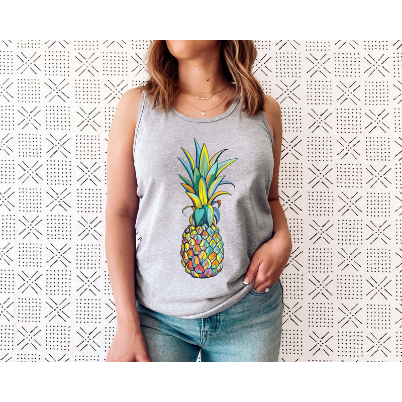 Pineapple Tank, Tank for Women, Graphic Tees, Foodie Tank, Summer Shirt, Cute Pineapple Top, Pineapple Lover, Gift for Her - 3.jpg