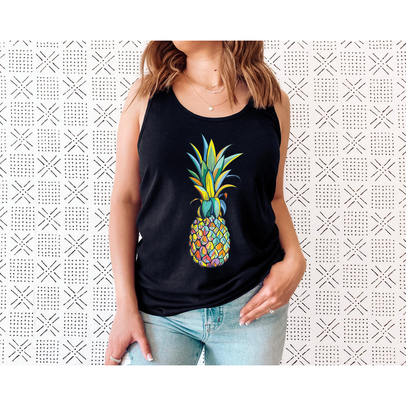 Pineapple Tank, Tank for Women, Graphic Tees, Foodie Tank, Summer Shirt, Cute Pineapple Top, Pineapple Lover, Gift for Her - 4.jpg