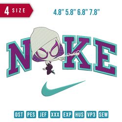 nike spider gwen / anime embroidery design/ anime design/ embroidery pattern/ design pes dst vp3  format