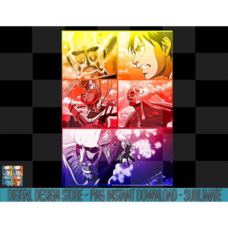 Attack on Titan Eren Vs. Giant Titan T-shirt png, sublimate.jpg