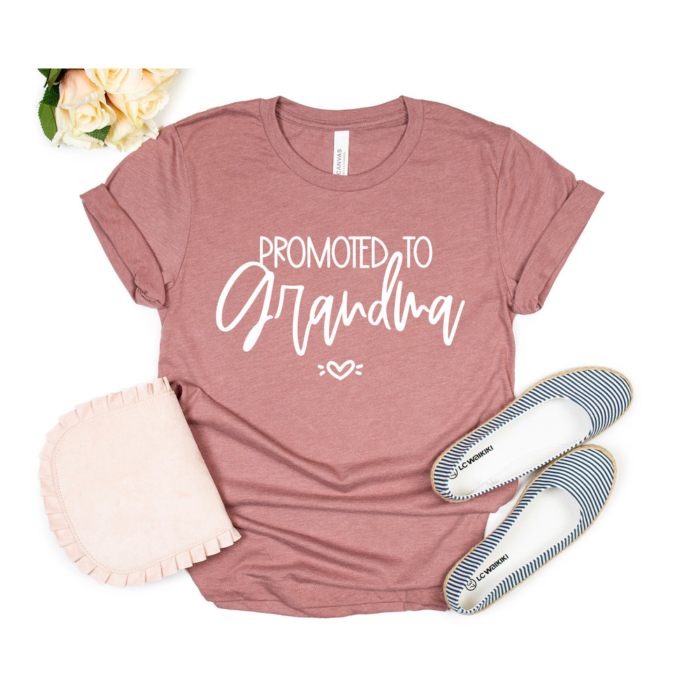 Promoted to Grandma Shirt, Grandma T Shirt, Pregnancy Reveal, Baby Announcement, Grandma To Be, Grandparents to be - 2.jpg