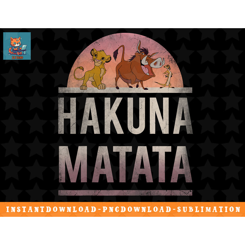 Disney Lion King Faded Hakuna Matata Gradient Portrait png, sublimation, digital download.jpg