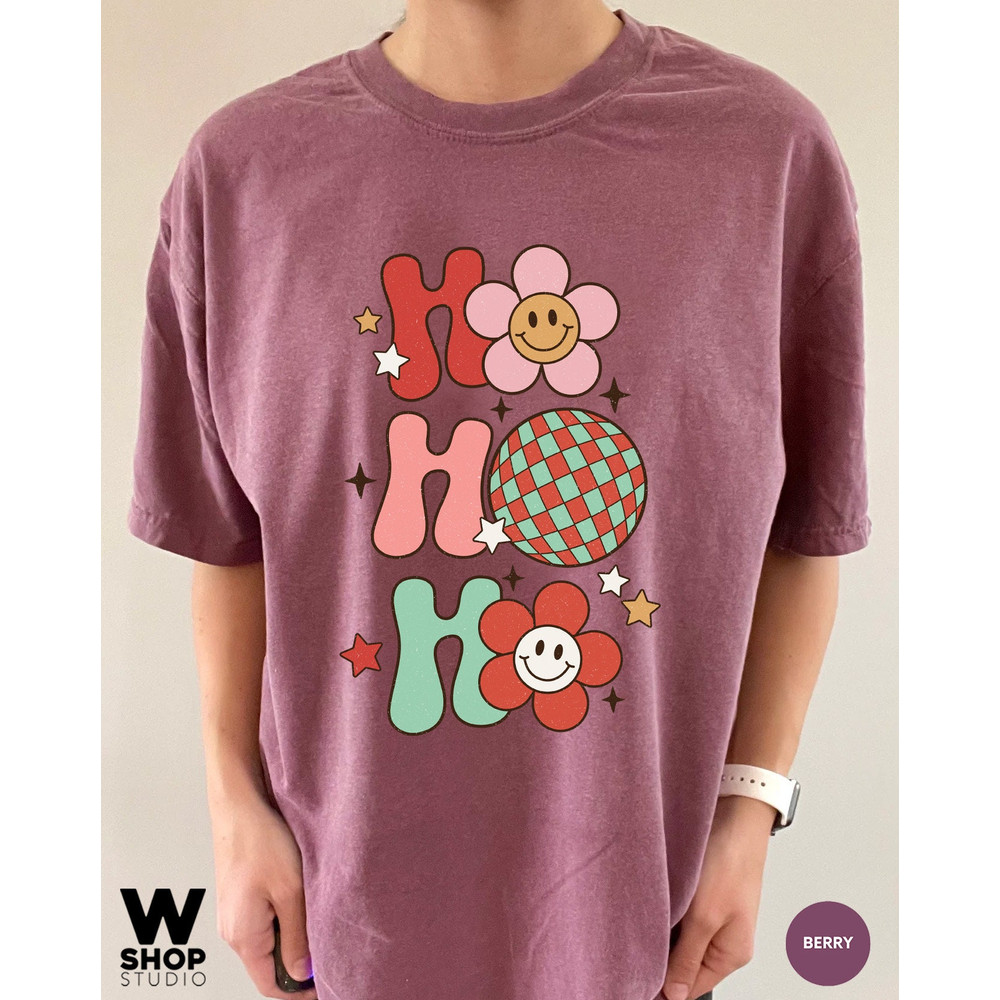 Retro Christmas Comfort Colors Shirt, Ho Ho Ho New Years Shirt, Vintage Santa Christmas Shirt, Retro Holiday Shirt, Ugly Sweater Shirt - 4.jpg