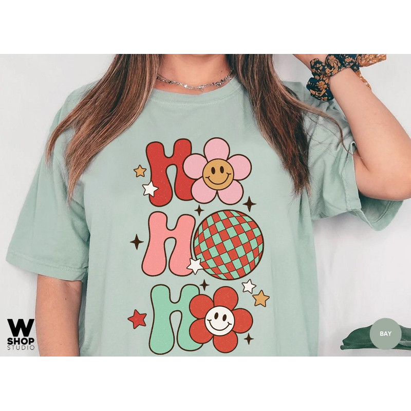 Retro Christmas Comfort Colors Shirt, Ho Ho Ho New Years Shirt, Vintage Santa Christmas Shirt, Retro Holiday Shirt, Ugly Sweater Shirt - 5.jpg