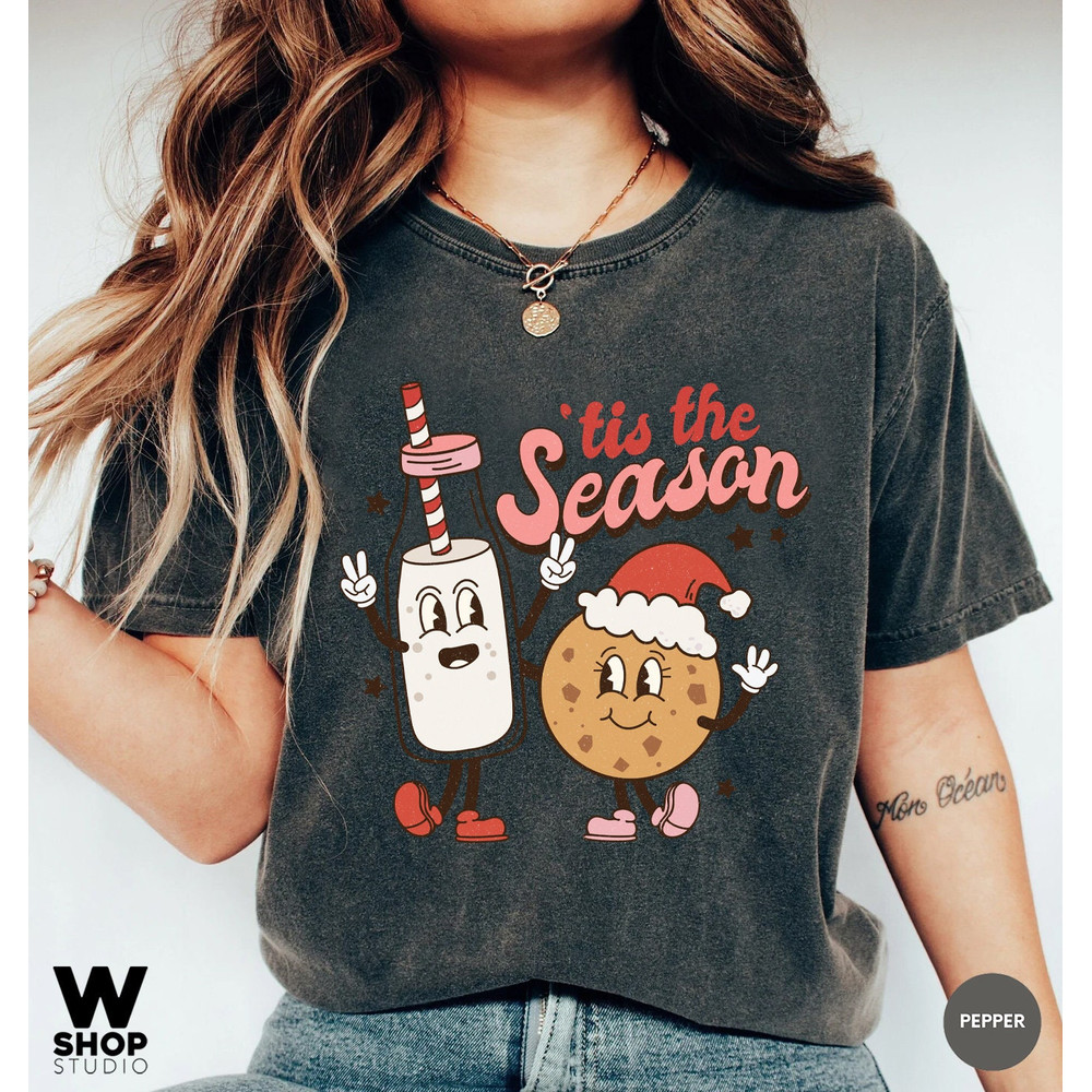 Retro Christmas Comfort Colors Shirt, Tis The Season Santa Shirt, Vintage Santa Christmas Shirt, Retro Holiday Shirt, Ugly Sweater Shirt - 2.jpg