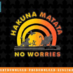 disney lion king gradient no worries trio graphic t-shirt png, sublimation, digital download