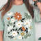 Retro Flowers Tshirt, Boho Wildflowers, Floral Nature Shirt, Oversized Tee, Vintage, Womens Graphic Tshirts, Graphic Tees - 3.jpg