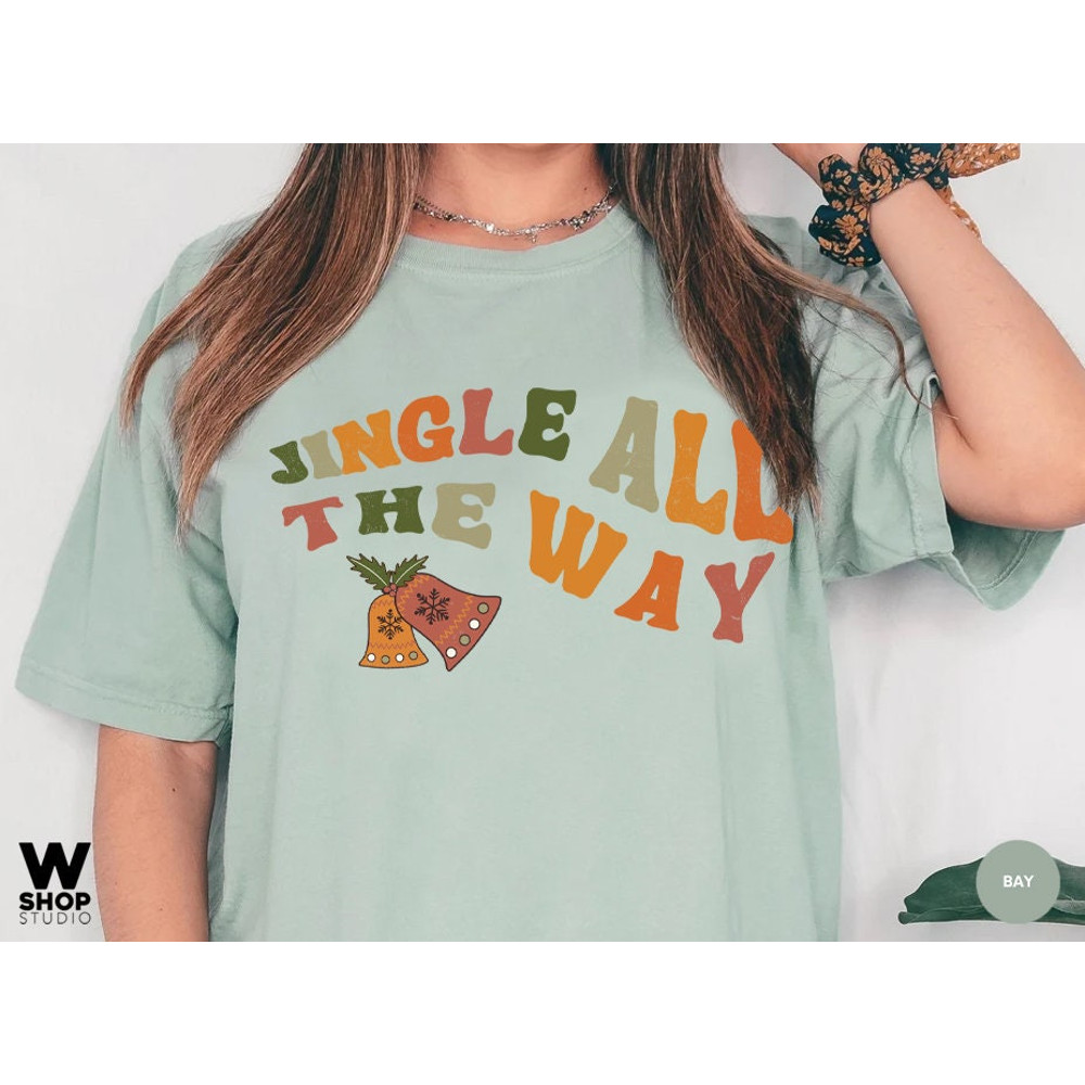 Retro Jingle Bells Shirt, Christmas T-Shirt, Cute Christmas Shirt, Tis The Season shirt, Xmas Christmas Party Tee, Gift For Christmas - 2.jpg