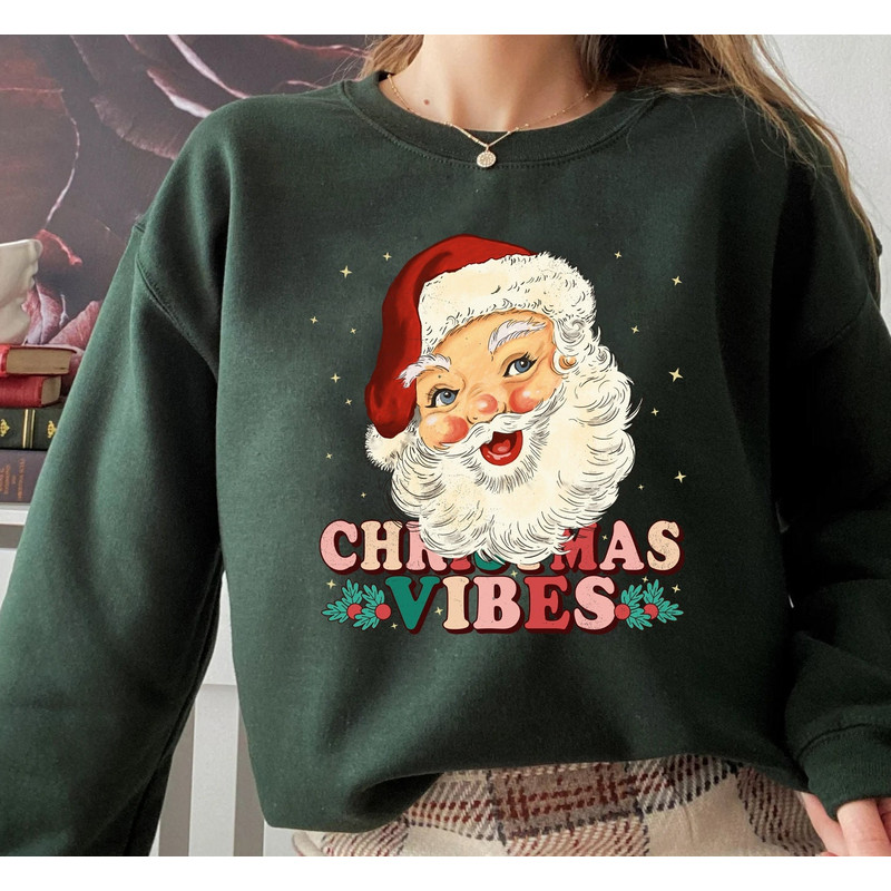 Santa Claus Sweater, Christmas Sweatshirt, Xmas Holiday Gifts, Santa Hoodies, Christmas Family Vacation, Secret Santa Shirts, Winter Tee - 1.jpg