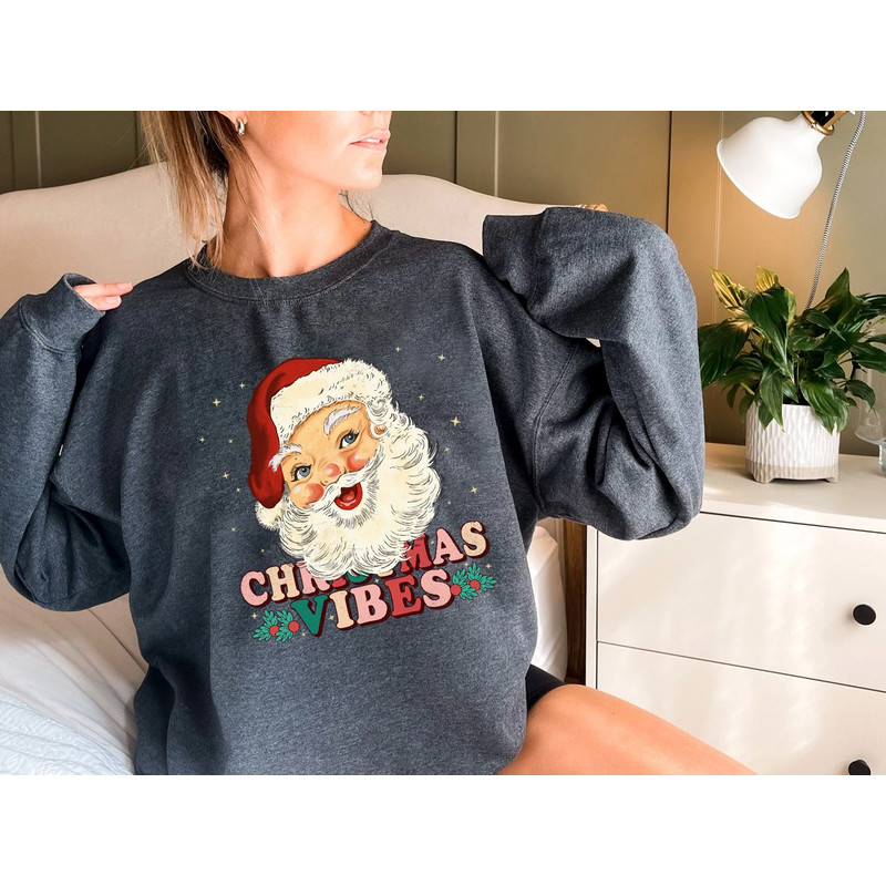 Santa Claus Sweater, Christmas Sweatshirt, Xmas Holiday Gifts, Santa Hoodies, Christmas Family Vacation, Secret Santa Shirts, Winter Tee - 3.jpg