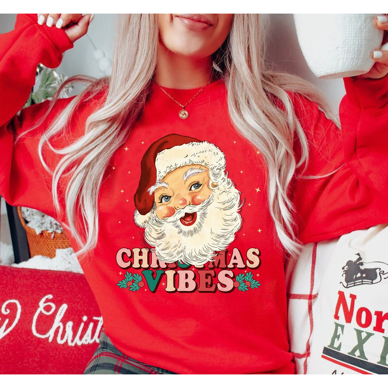 Santa Claus Sweater, Christmas Sweatshirt, Xmas Holiday Gifts, Santa Hoodies, Christmas Family Vacation, Secret Santa Shirts, Winter Tee - 7.jpg