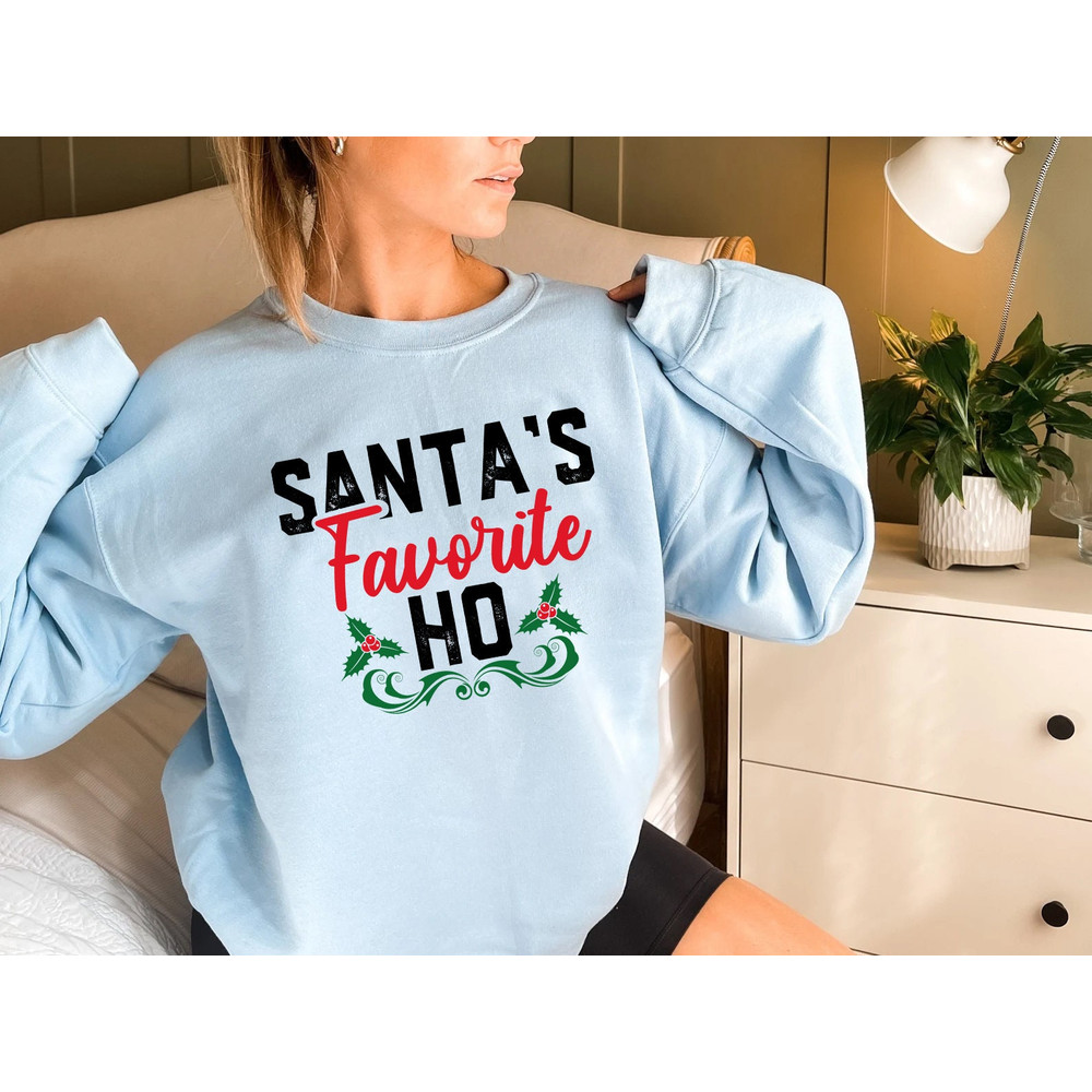 Santa's Favorite Ho Sweatshirt, Off the Shoulder, Slouchy Sweatshirt, Ugly Christmas Sweater, Plus Size Clothing for Women - 5.jpg
