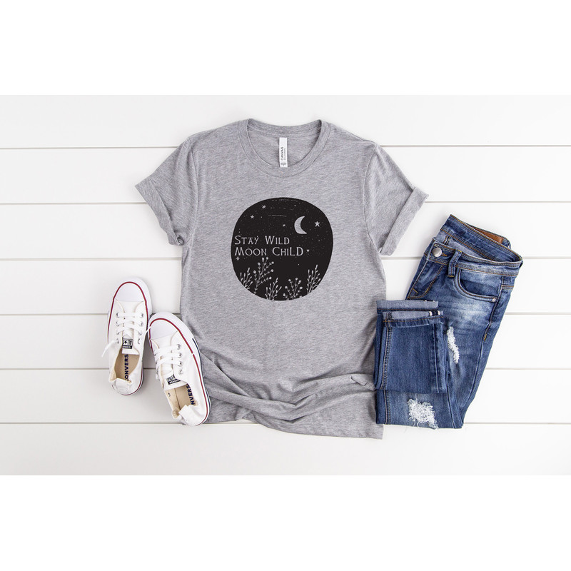 Stay Wild Moon Child Shirt, Moon Shirt, Moon Bohemian Shirt, Gift For Moon Lover, Sun And Moon Shirt, Moon T-shirt, Women Shirt, Moon Gift - 5.jpg