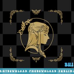 legend of zelda golden hue side view framed portrait png, sublimate, digital download
