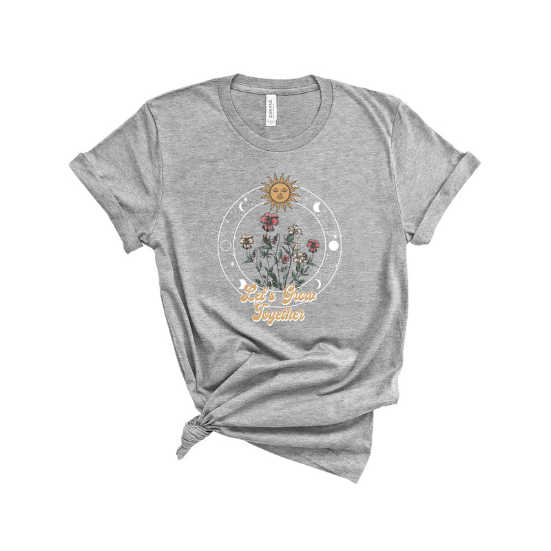 Sun Moon Stars Tee, Celestial Tee, Wild Flowers, Sun Shirt, One with the Sun, Boho Shirt, Vintage Tee, Mystical Moon Shirt, Bohemian - 1.jpg