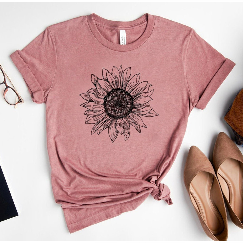 Sunflower - Sunflower Shirt, Floral Tee Shirt, Flower Shirt, Garden Shirt, Womens Fall Shirt, Sunflower Tshirt, Sunflower Shirts - 2.jpg