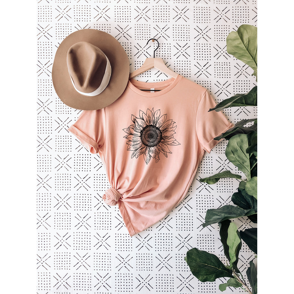 Sunflower - Sunflower Shirt, Floral Tee Shirt, Flower Shirt, Garden Shirt, Womens Fall Shirt, Sunflower Tshirt, Sunflower Shirts - 4.jpg