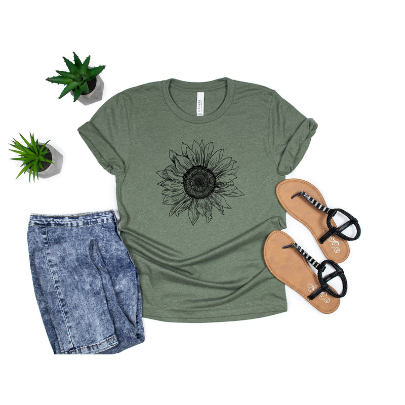 Sunflower - Sunflower Shirt, Floral Tee Shirt, Flower Shirt, Garden Shirt, Womens Fall Shirt, Sunflower Tshirt, Sunflower Shirts - 5.jpg