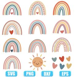 boho rainbow svg,rainbow svg,hand drawn rainbow svg,pastel rainbow svg,rainbow cricut file