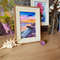 4 Small oil painting in a frame under glass - Landscape 5.9 - 3.9 in..jpg