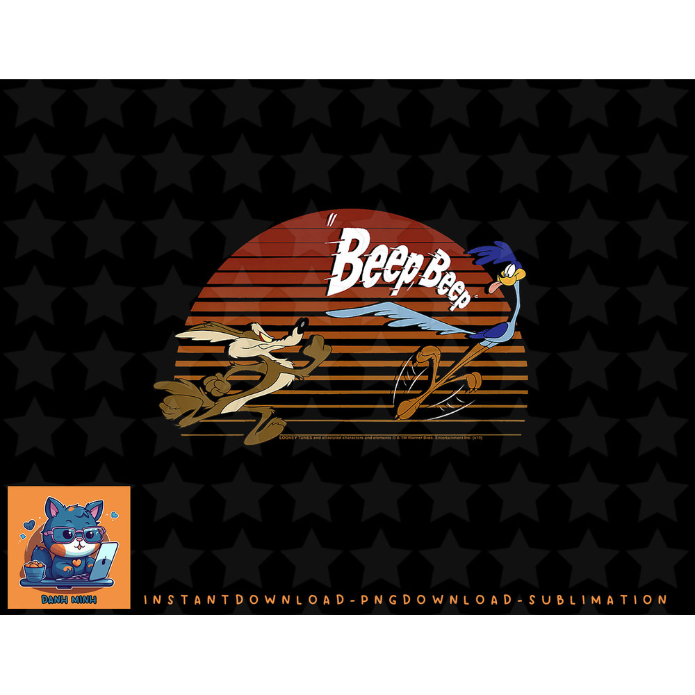 Kids Looney Tunes Wile E. Coyote & Road Runner Beep Beep Chase png, sublimation, digital download.jpg