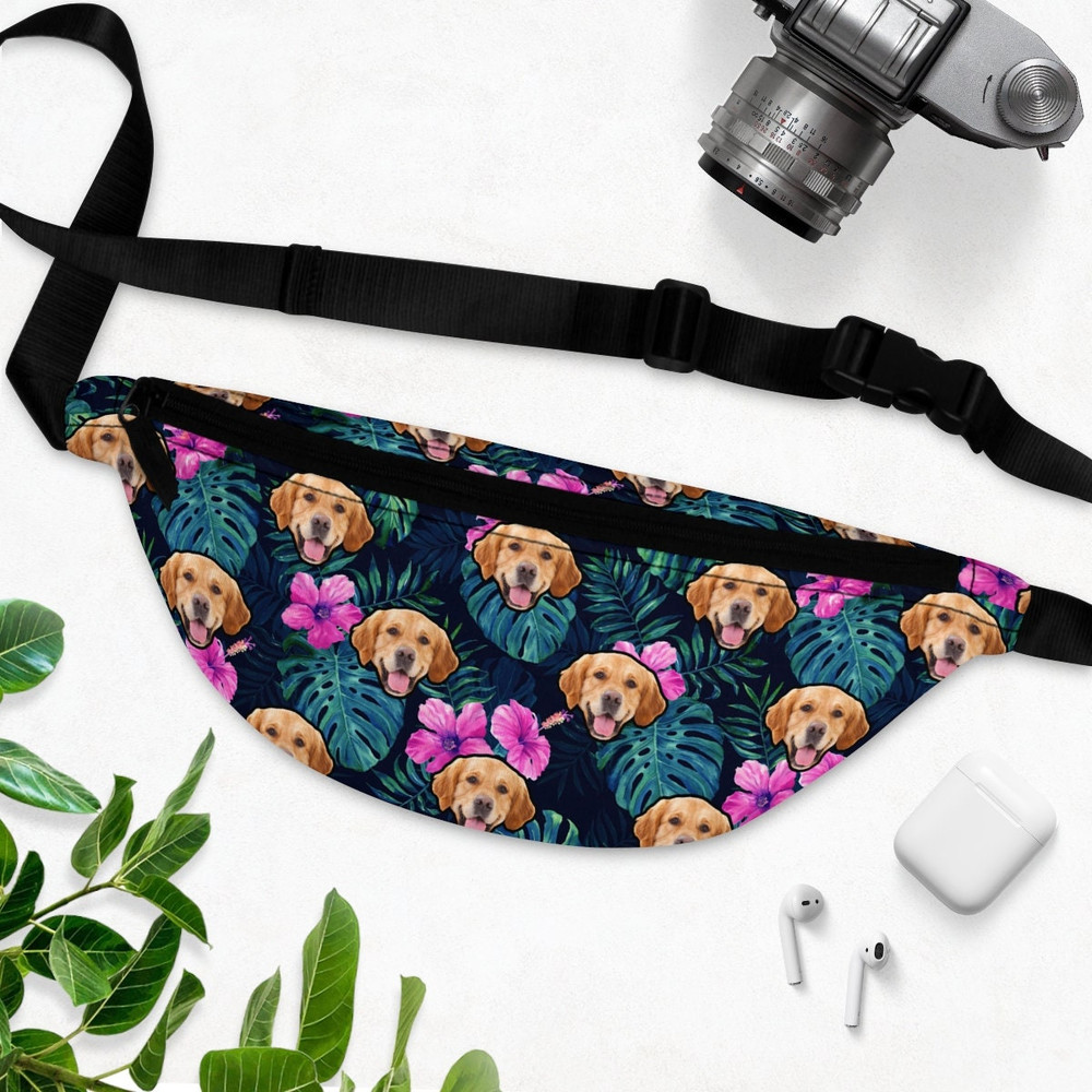 Tropical Fanny Pack Bag, Father's Day Gift, Personalized Fanny Pack Dog, Tropical Photo Fanny Pack, Dog Fanny Pack, Picture Bag Gift - 3.jpg