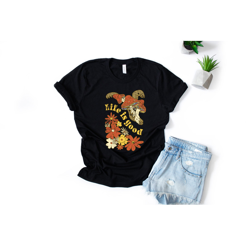 Vintage Illustration Mushroom Decor Art Shirt, Botanical Shirt, Plant Shirt, Mushroom Shirt, Hippie Shirt, Nature Lover - 2.jpg