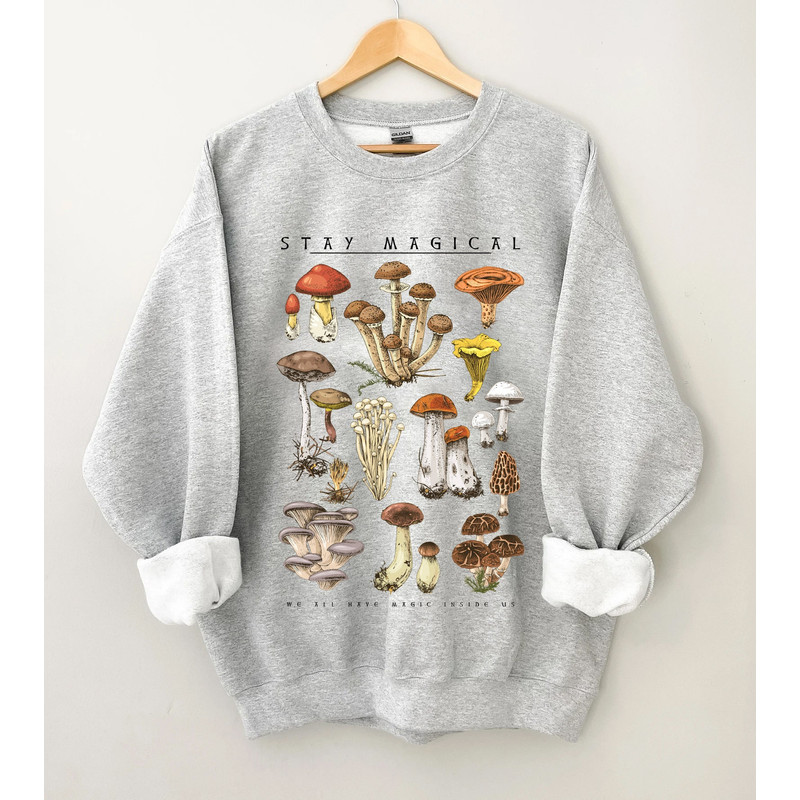 Vintage Illustration, Mushroom Decor Art Shirt, Botanical Sweatshirt, Plant Sweatshirt, Mushroom Hippie Shirt, Nature Lover - 3.jpg
