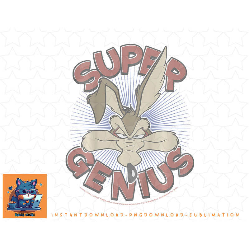 Kids Looney Tunes Wile E. Coyote Super Genius png, sublimation, digital download.jpg