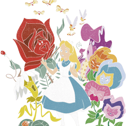 disney alice in wonderland alice in the flowers  png, sublimation, digital download.pngdisney alice in wonderland alice
