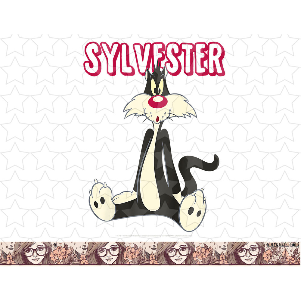 Kids Looney Tunes Sylvester Portrait png, sublimation, digital download .jpg
