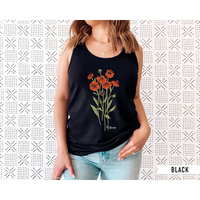 Wildflower Tank Top, Flower Tank Top, Floral Tank Top, Cute Spring Shirt, Boho Tank Top, Gift For Her, Birthday Gifts, Wild Flower Tee - 1.jpg