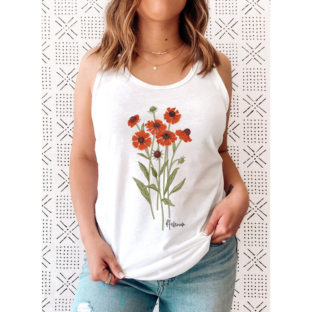 Wildflower Tank Top, Flower Tank Top, Floral Tank Top, Cute Spring Shirt, Boho Tank Top, Gift For Her, Birthday Gifts, Wild Flower Tee - 3.jpg
