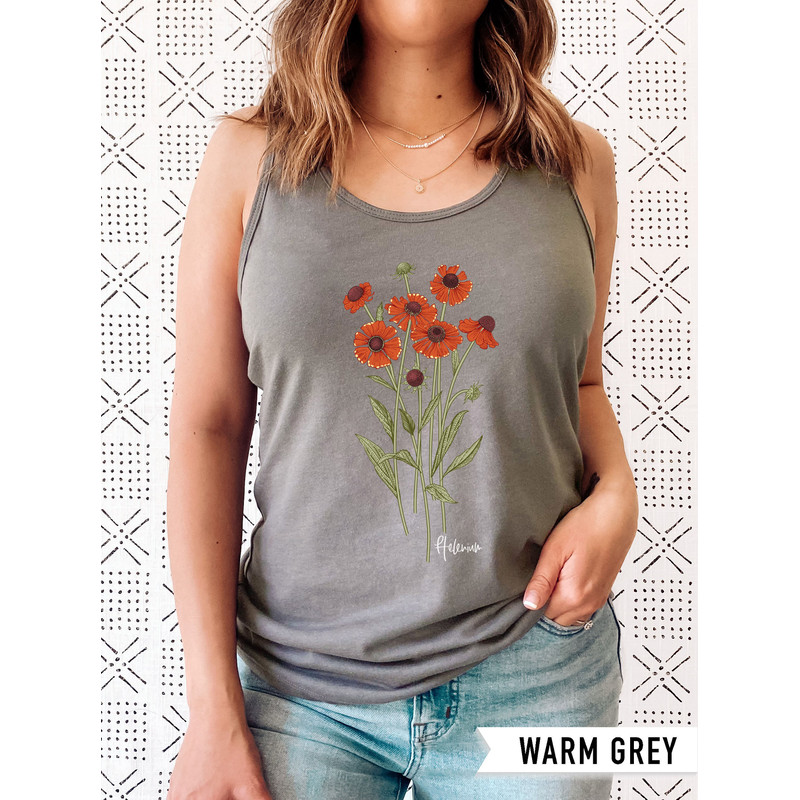 Wildflower Tank Top, Flower Tank Top, Floral Tank Top, Cute Spring Shirt, Boho Tank Top, Gift For Her, Birthday Gifts, Wild Flower Tee - 5.jpg
