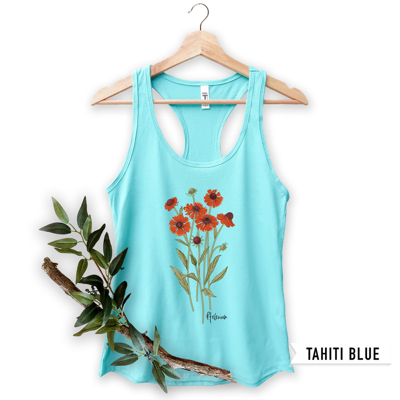Wildflower Tank Top, Flower Tank Top, Floral Tank Top, Cute Spring Shirt, Boho Tank Top, Gift For Her, Birthday Gifts, Wild Flower Tee - 8.jpg