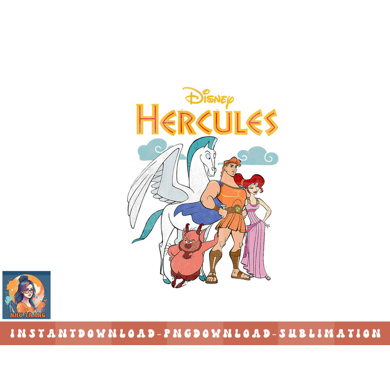 Disney Hercules Classic Group Shot Vintage Graphic png, sublimation, digital download png, sublimation, digital download.jpg