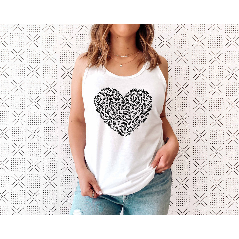 Wildflower Tank Tshirt, Wild Flowers Shirt, Heart Floral Tank Top, Flower Tank, Valentine Gift for Women, Ladies Tank Top - 6.jpg