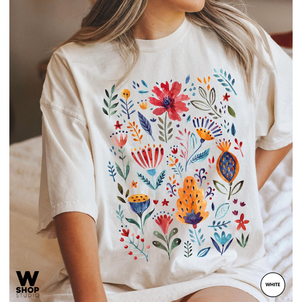 Wildflower Tshirt, Comfort Colors Shirt, Floral Tshirt, Flower Shirt, Gift for Women, Ladies Shirts, Best Friend Gift - 2.jpg