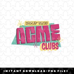 looney tunes acme clubs vintage logo png, sublimation, digital download