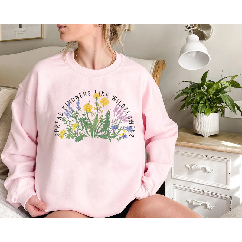 Wildflower T-shirt, Floral Sweatshirt, Vintage Floral Tee, Flower Fall Sweatshirt, Womens Sweatshirt, Ladies Top, Best Friend Gift - 5.jpg