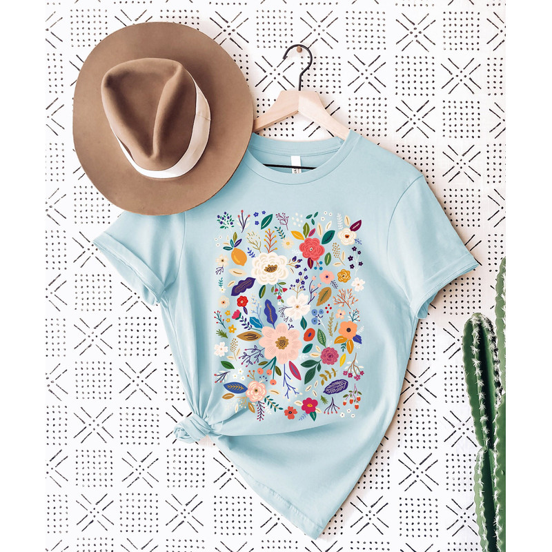 Wildflower Tshirt, Wild Flowers Shirt, Floral Tshirt, Flower Shirt, Gift for Women, Ladies Shirts, Best Friend Gift - 6.jpg