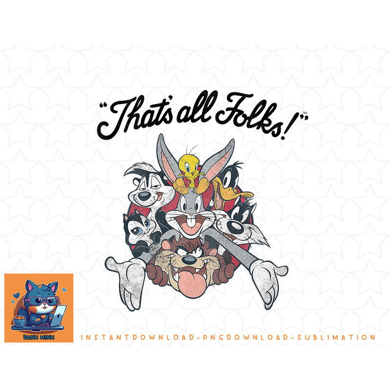 Looney Tunes All Stars Thats All Folks 01 LIGHT_H png, sublimation, digital download.jpg