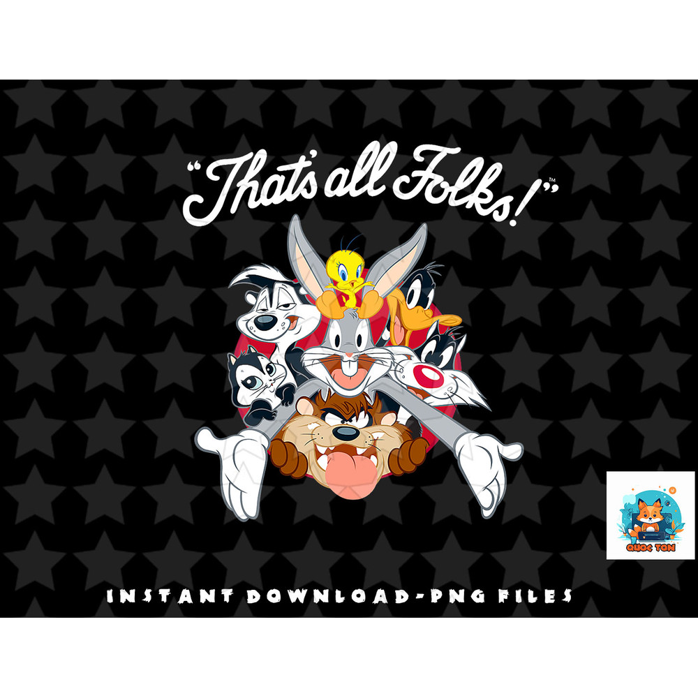 Looney Tunes All Stars Thats All Folks png, sublimation, digital download.jpg